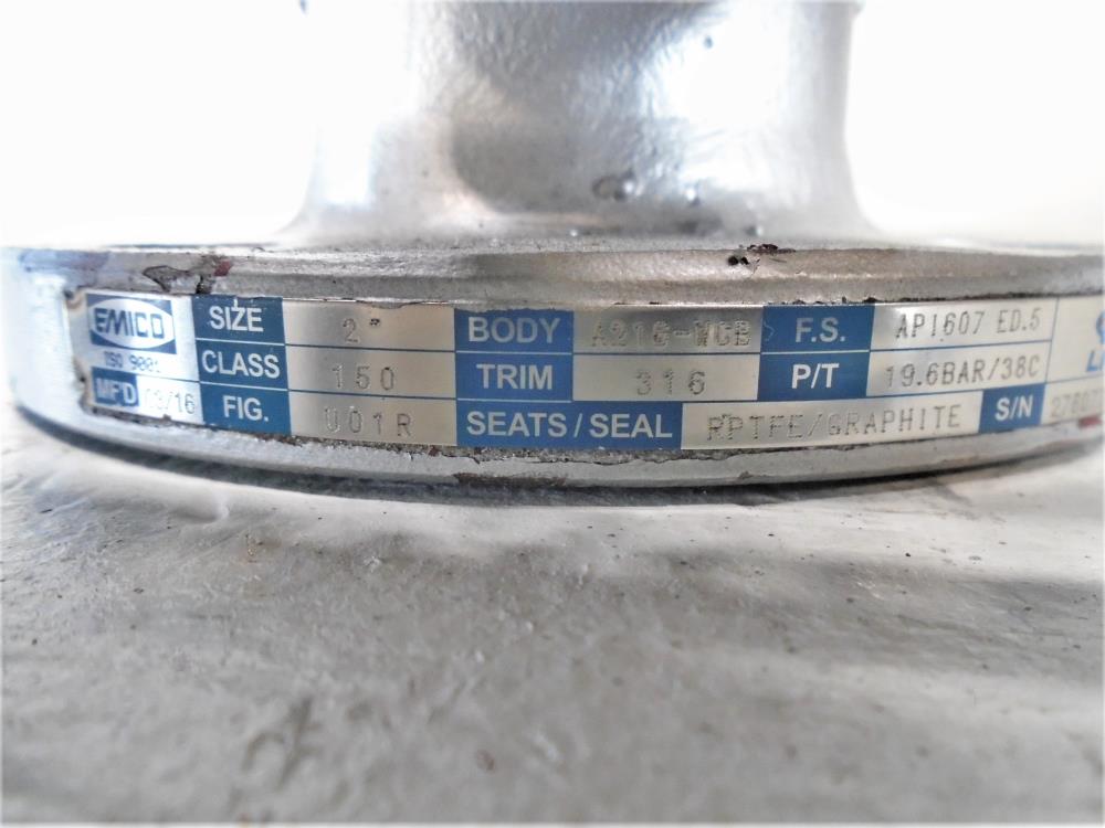 Emico 2" x 1.5" 150# WCB Ball Valve U01R